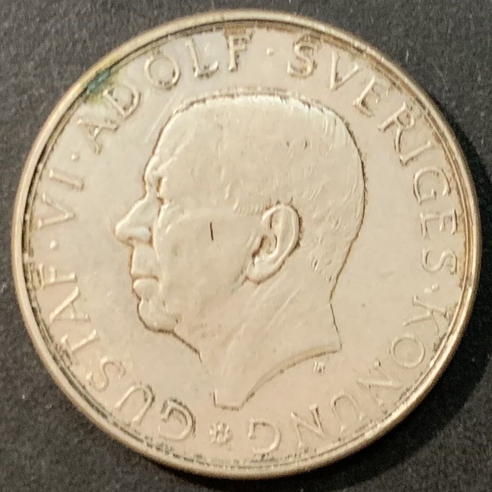 紫瑗钱币—微拍第95期  瑞典 1972年 古斯塔夫六世诞辰90周年 10克朗 18克 0.83银