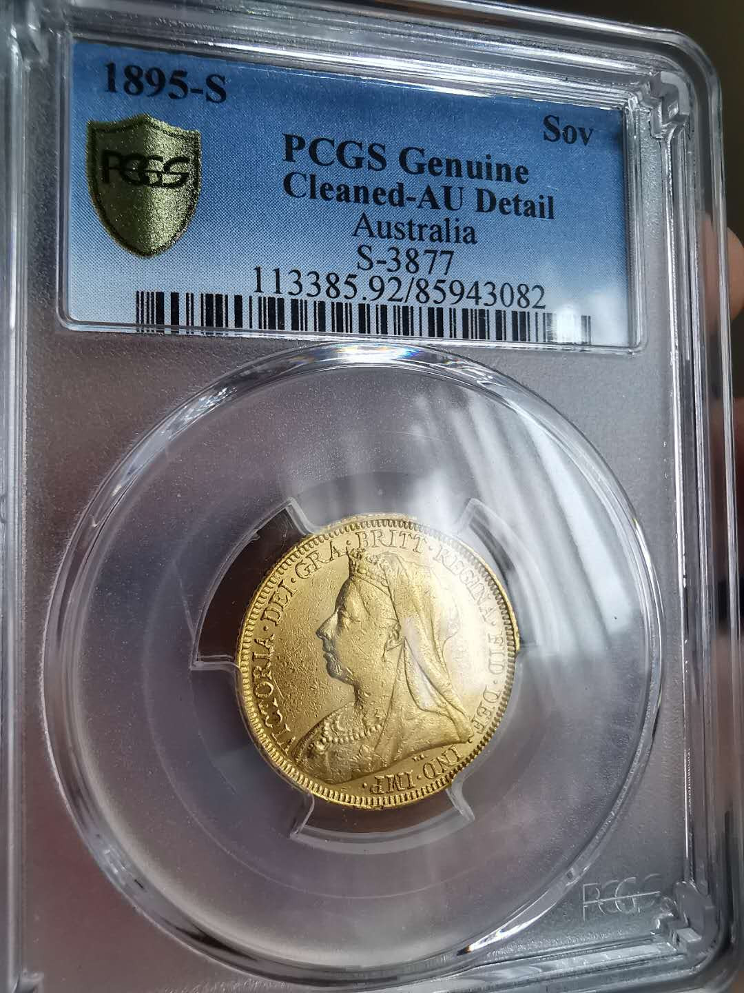 凡希社世界钱币微拍第一百二十九期 1895S澳大利亚老维索维林金币PCGS-AUD