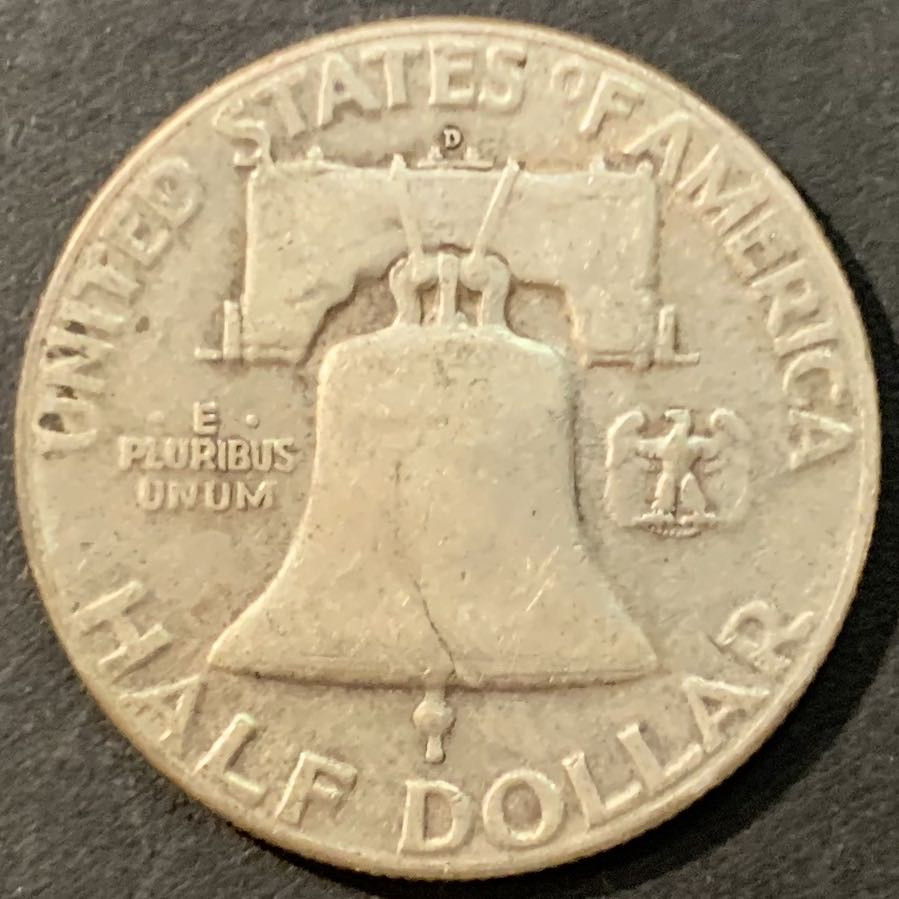 紫瑗钱币—微拍第95期  美国 1948年 富兰克林 半美元 50美分 12.5克 0.9银 