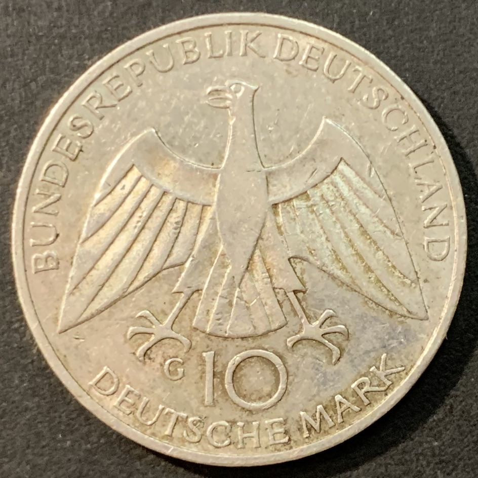 紫瑗钱币—微拍第95期  德国 1972年  G厂 慕尼黑奥运会 会标 10马克 15.5克 0.625银