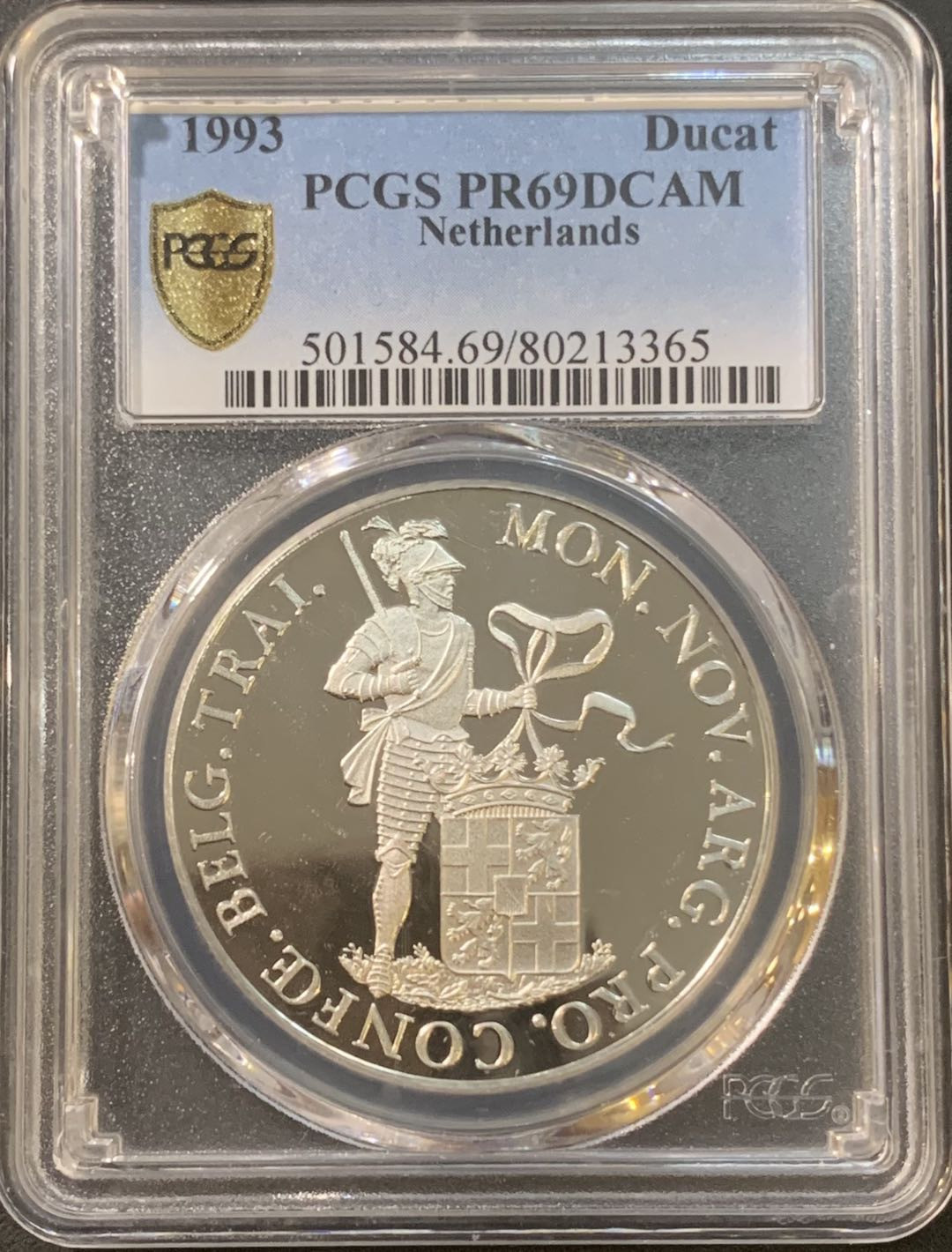 紫瑗钱币—微拍第95期  荷兰 1993年 武士 1杜卡特 PCGS PR69 DCAM