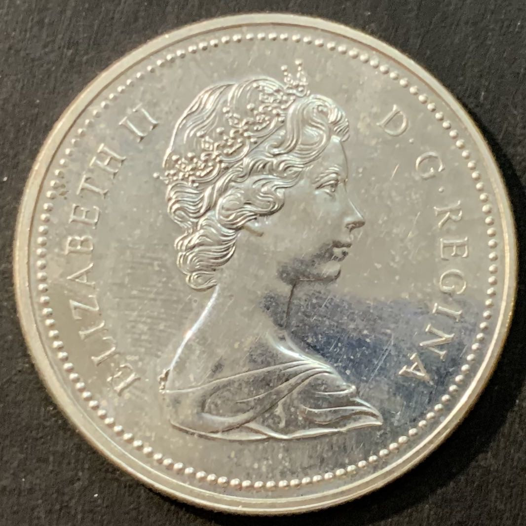 紫瑗钱币—微拍第95期  加拿大 1975年 卡尔加里建市100周年 1元 23.32克 0.5银 