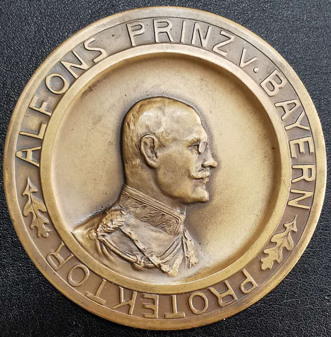 凡希社世界钱币微拍第一百二十九期 拜仁慕尼黑保护者纪念大型铜章直径50mm 46g