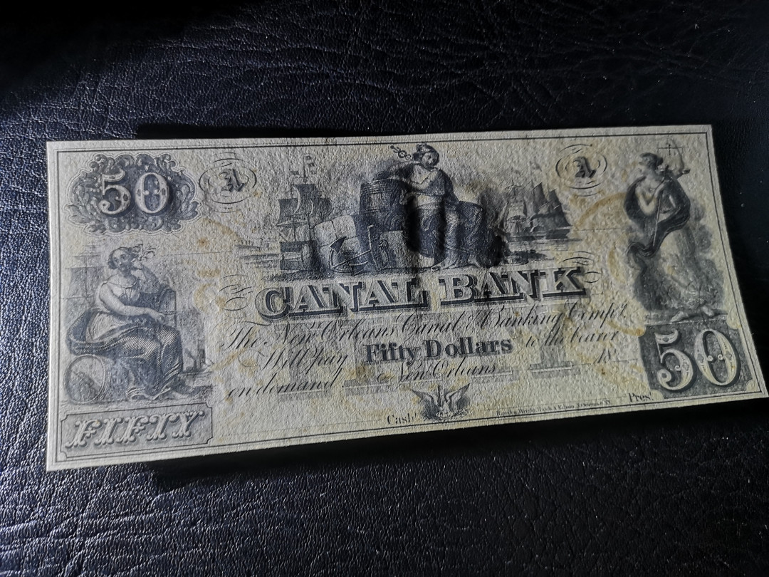 《外钞收藏家》第八十二期拍卖 美国CANAL BANK 50美元样票 近全新