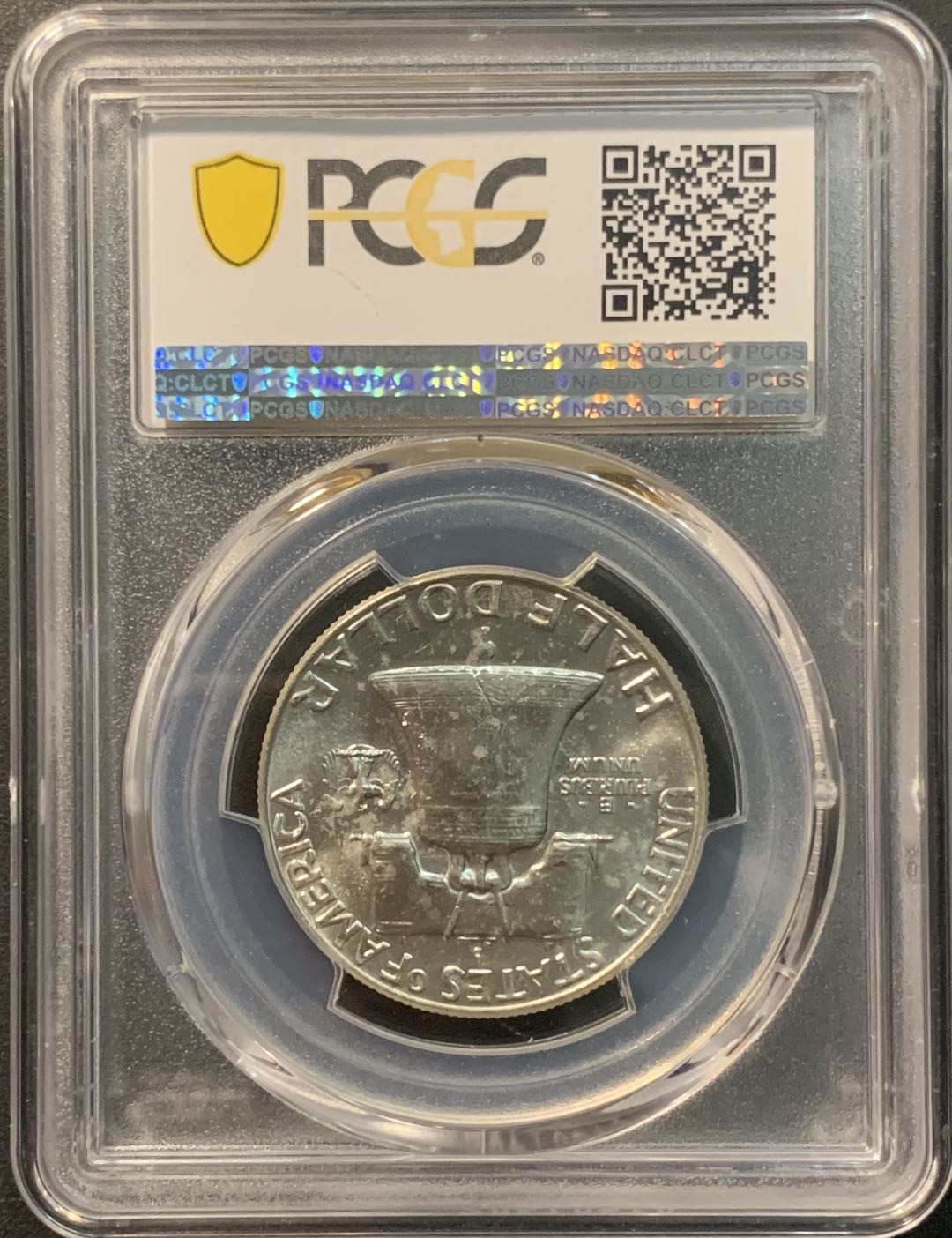 紫瑗钱币—微拍第96期  美国 1963年 富兰克林 半美元 50美分 12.5克 0.9银 PCGS MS64