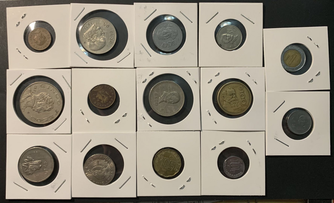 紫瑗钱币—微拍第96期  墨西哥 各个时期散币 14枚一组 敬请预览