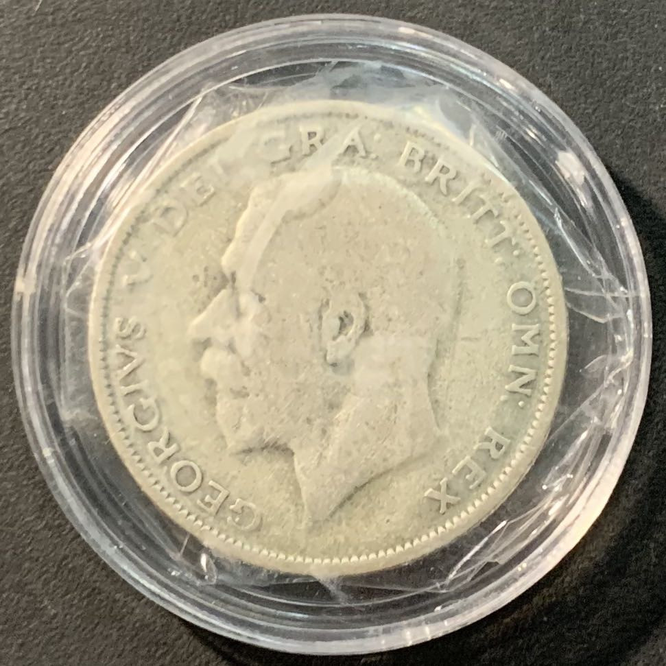 紫瑗钱币—微拍第96期  英国 1929年 乔治五世 1/2克朗 14.138克 0.5银