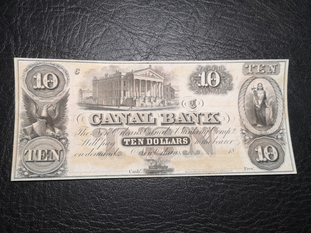 《外钞收藏家》第八十二期拍卖 美国CANAL BANK 10美元样票 近全新