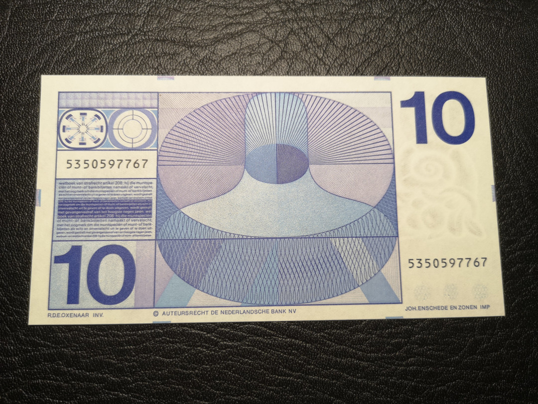《外钞收藏家》第八十二期拍卖 荷兰1968年人像版10盾 全新unc