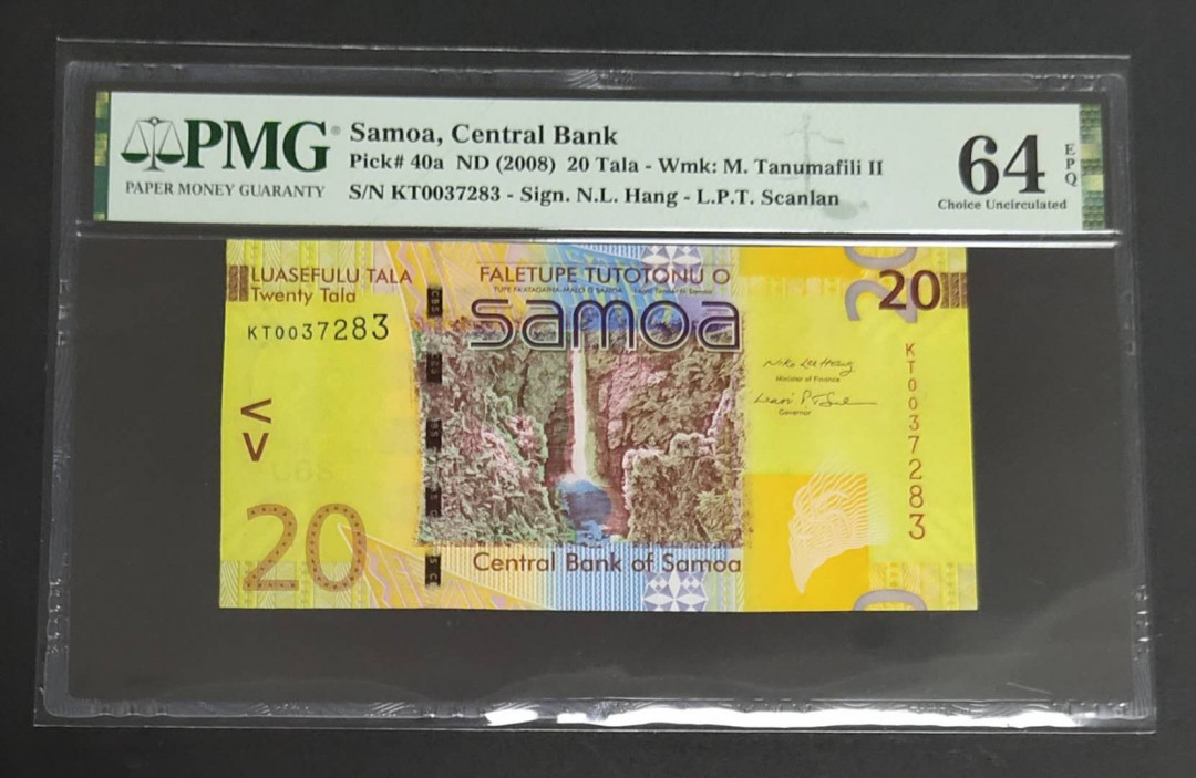 ★币不可少★第127期微拍★快递包邮 萨摩亚2008最佳纸币