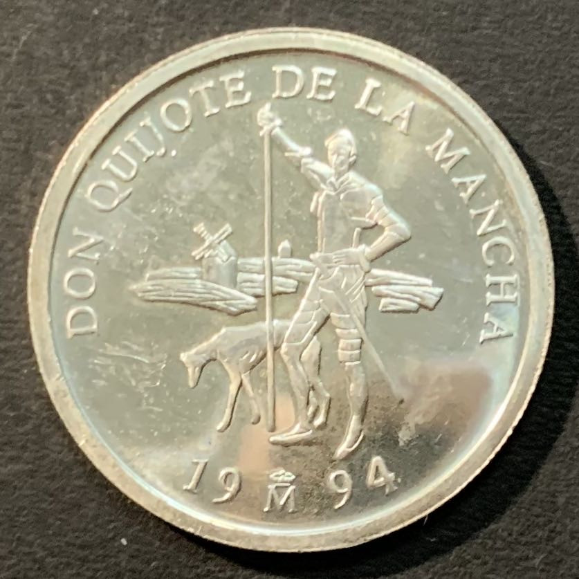 紫瑗钱币—微拍第96期  西班牙 1994年 文化系列 唐吉坷德 1埃局 6.72克 0.925银 精制