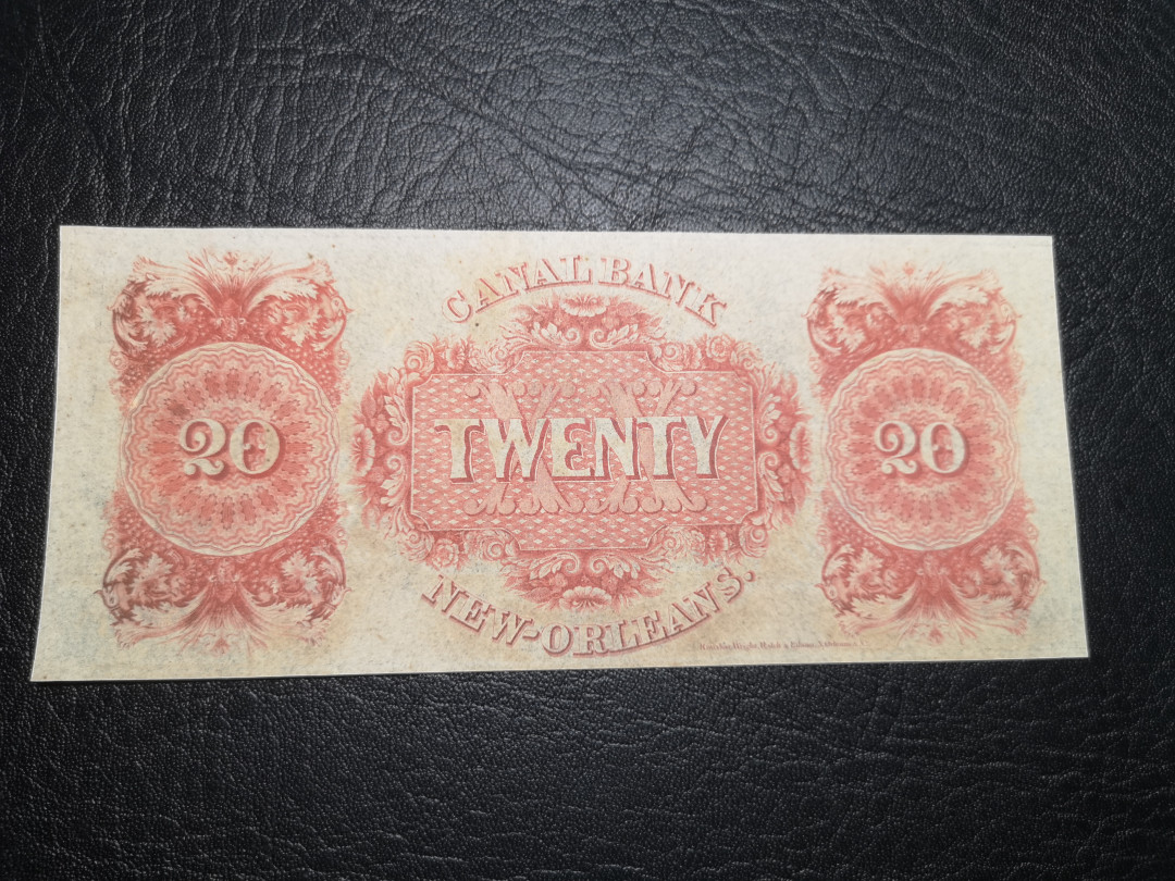 《外钞收藏家》第八十二期拍卖 美国CANAL BANK 25美元样票 近全新