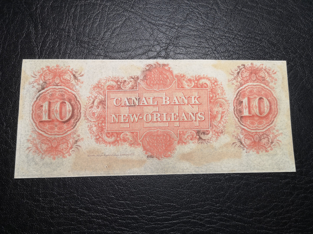 《外钞收藏家》第八十二期拍卖 美国CANAL BANK 10美元样票 近全新