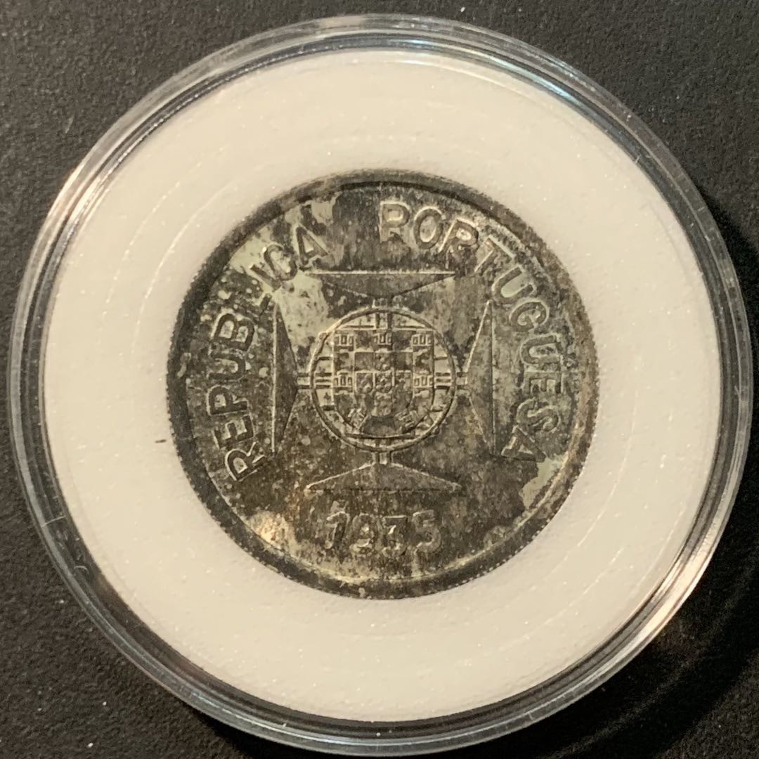 紫瑗钱币—微拍第96期  葡属印度 1935年 1卢比 12克 0.917银 UNC