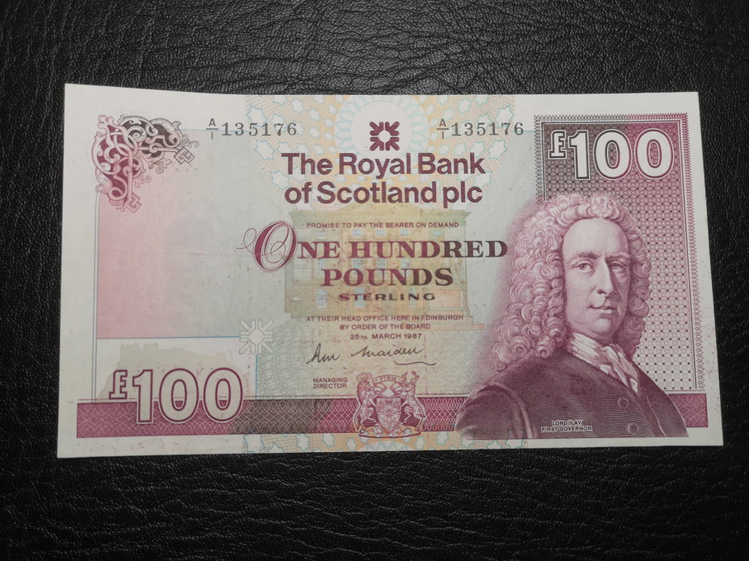 《外钞收藏家》第八十二期拍卖 1987年苏格兰卷毛 au品相