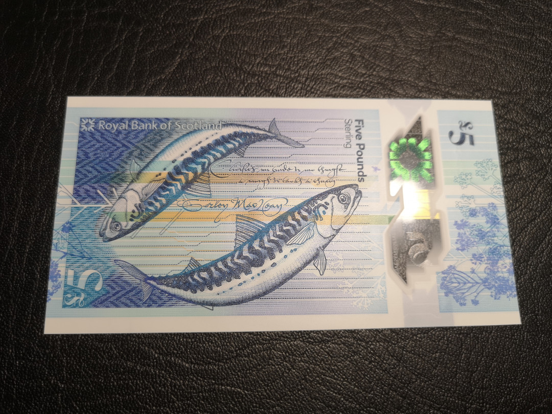 《外钞收藏家》第八十二期拍卖 苏格兰皇家银行 5镑新钞  AA首发  全新unc