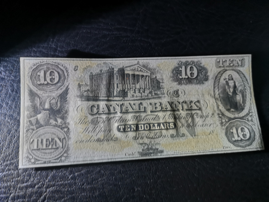 《外钞收藏家》第八十二期拍卖 美国CANAL BANK 10美元样票 近全新