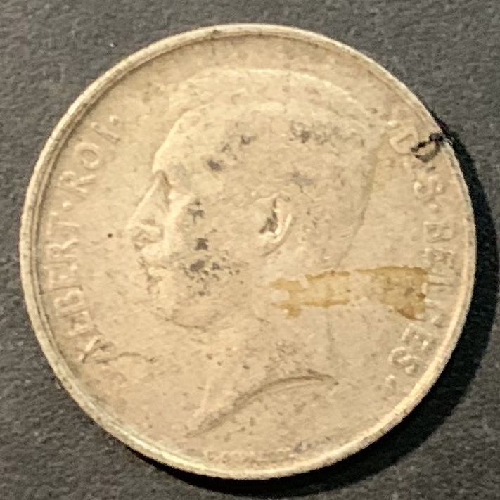 紫瑗钱币—微拍第96期  比利时 1913年 阿尔贝托国王 1法郎 5克 0.835银