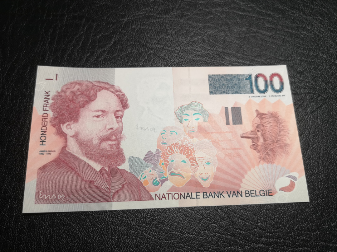 《外钞收藏家》第八十二期拍卖 比利时末版100法郎 全新unc