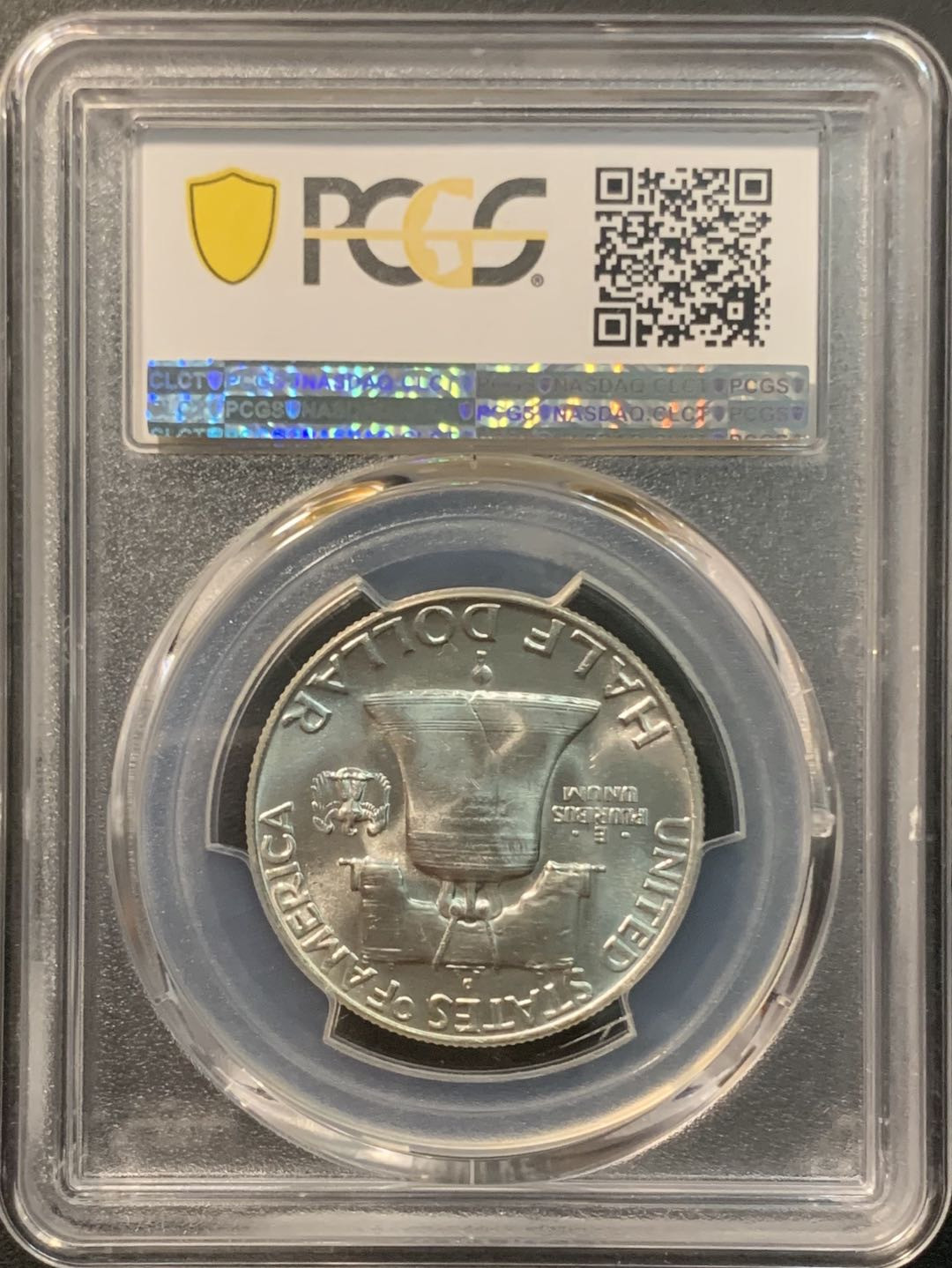 紫瑗钱币—微拍第96期  美国 1957年D 富兰克林 半美元 50美分 12.5克 0.9银 PCGS MS64