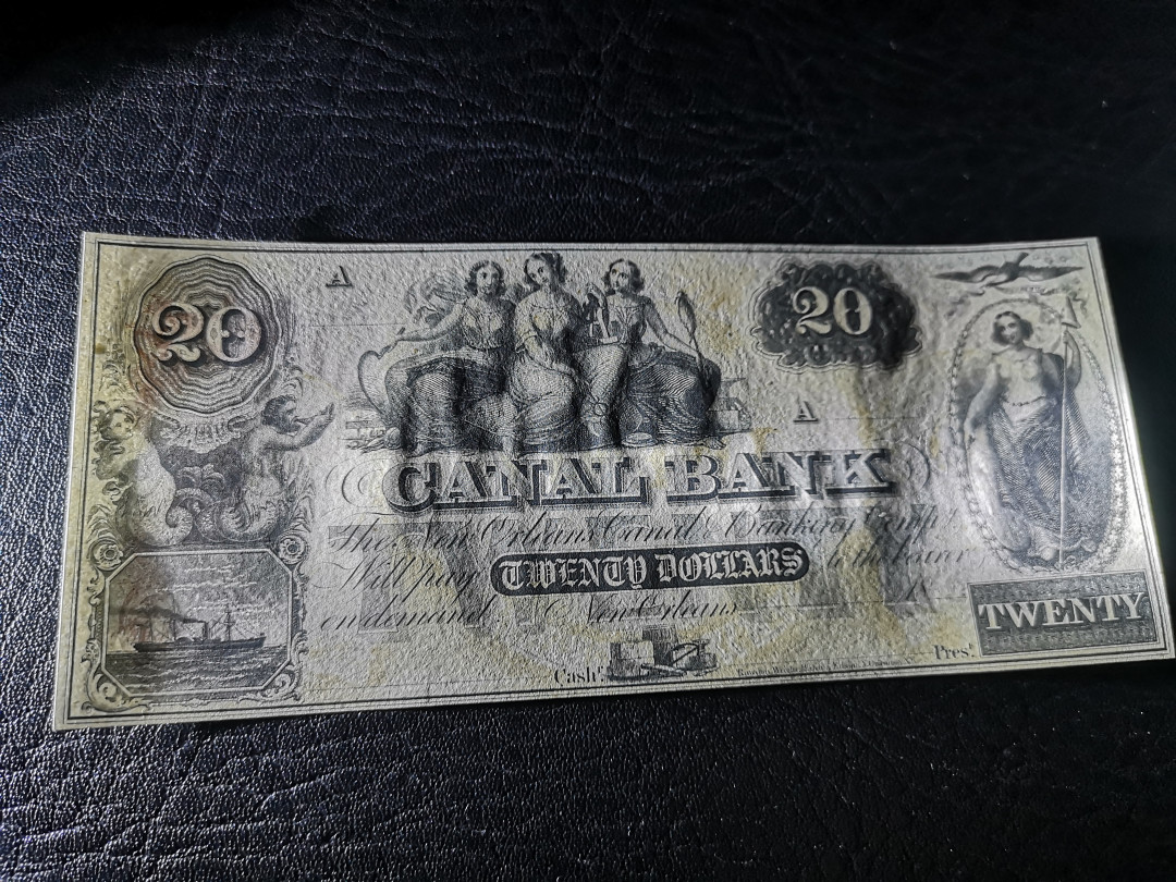 《外钞收藏家》第八十二期拍卖 美国CANAL BANK 25美元样票 近全新