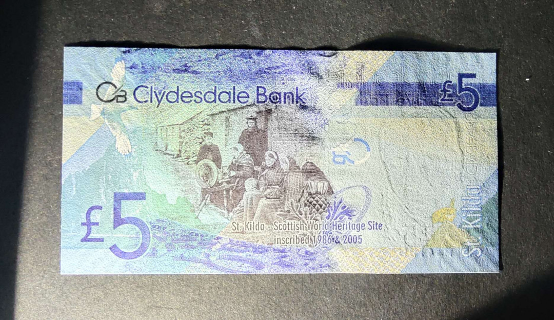 ★币不可少★第127期微拍★快递包邮 苏格兰5镑  纸版 2009首发冠号