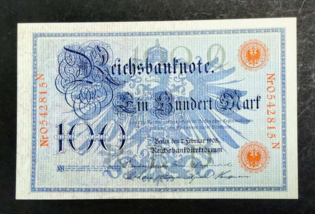 ★币不可少★第127期微拍★快递包邮 德国🇩🇪 1908年 全新unc