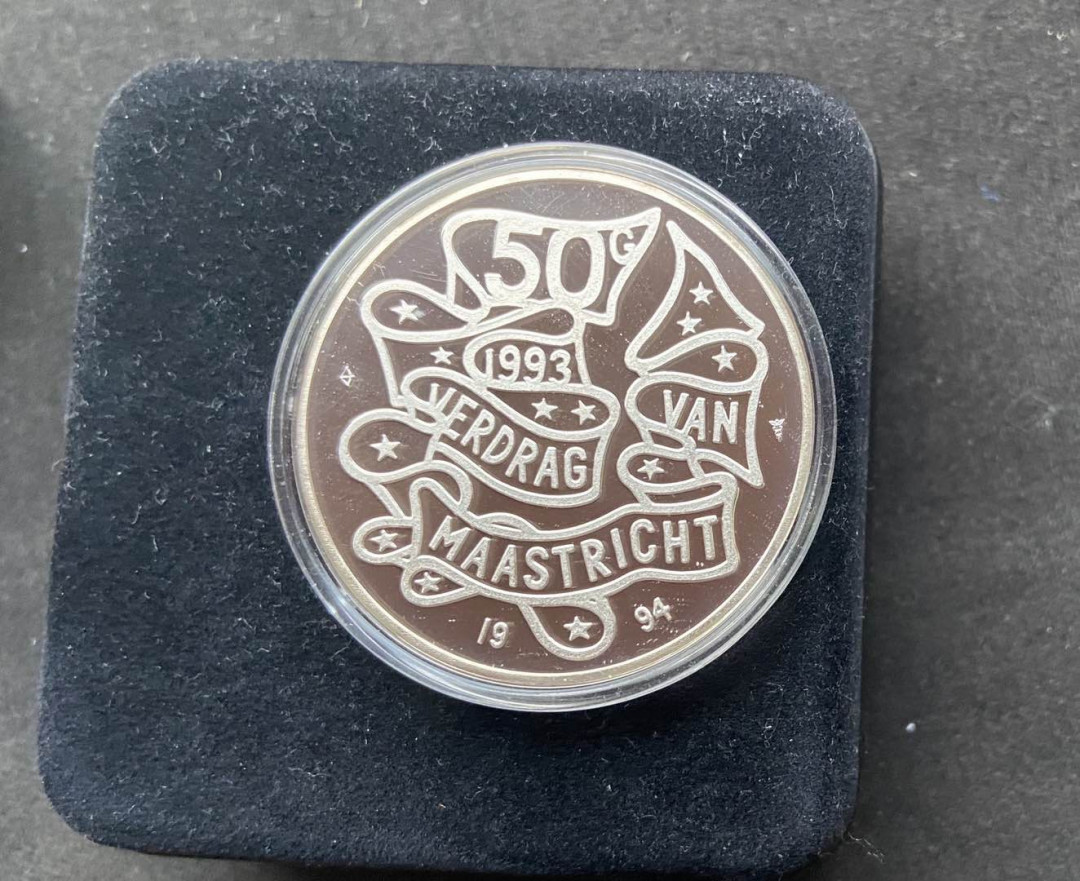 【随心拍&Getcoins】现代钱币拍卖第六十三期 【荷兰】荷兰1994年50盾银币（精制版），马斯特里赫特条约纪念