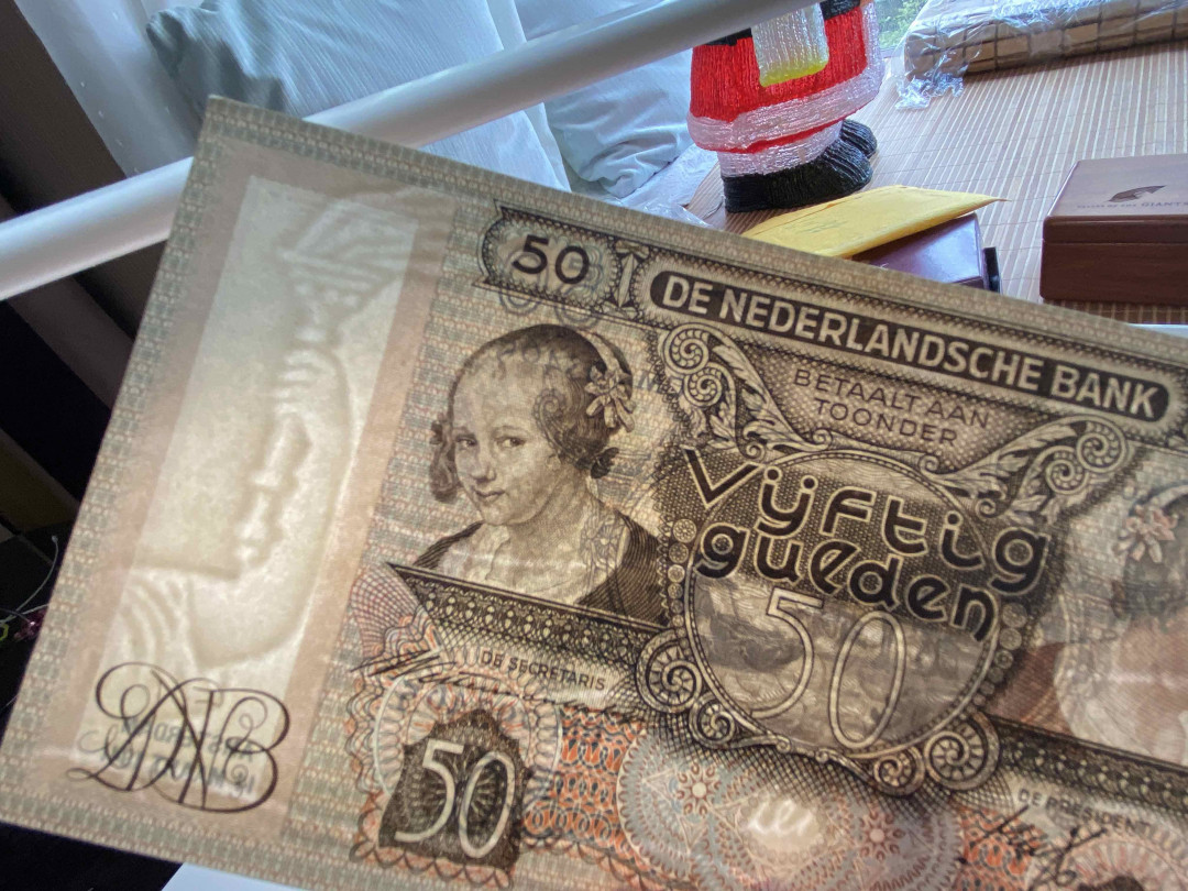 【收藏联盟】第159期拍卖——缤纷夏日（共60拍） 荷兰 1941年50盾 UNC- 吃牡蛎的小女孩 经典