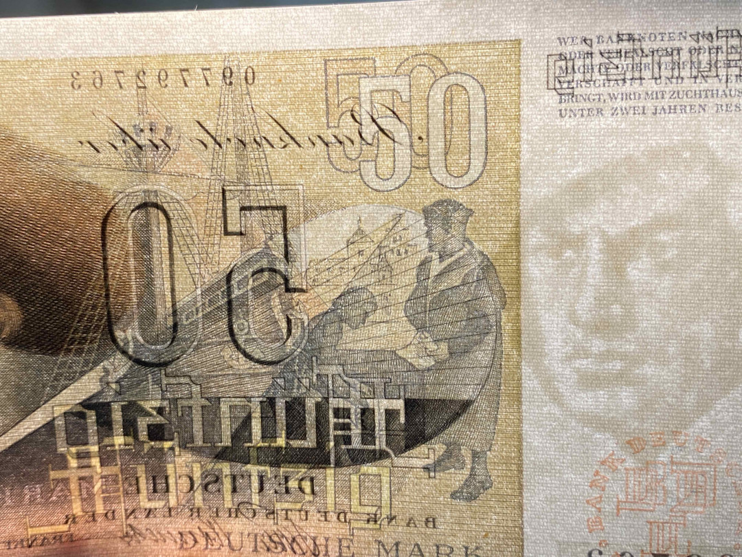 【收藏联盟】第159期拍卖——缤纷夏日（共60拍） 德国 1948年50马克 早期法属风 品相如图（有个小裂口）