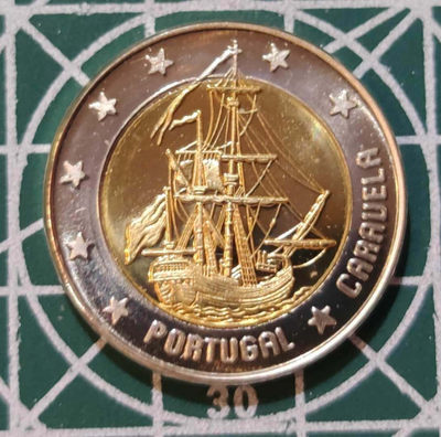 燕姐换藏第三十三拍 葡萄牙帆船2欧元样币