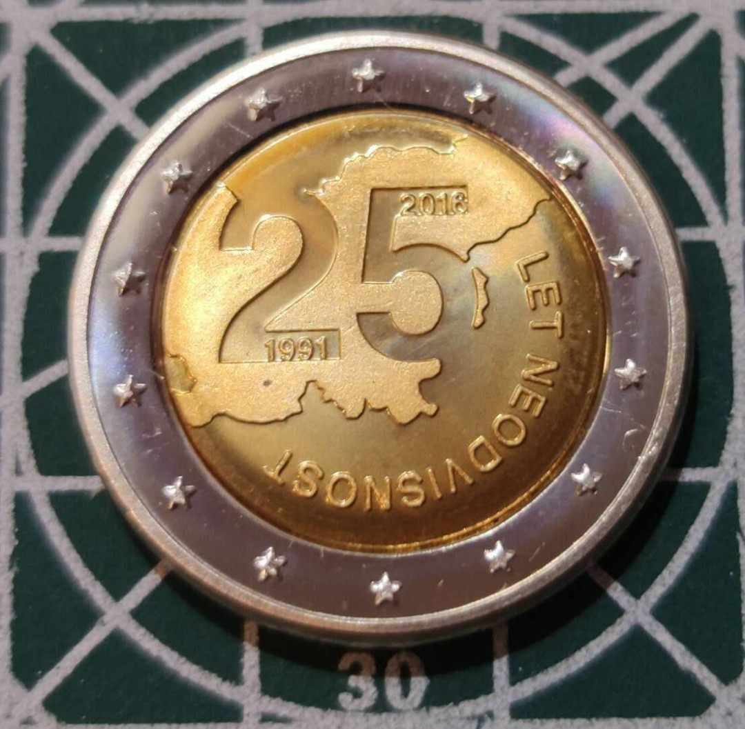 燕姐换藏第三十三拍 2016年斯洛文尼亚独立25周年2欧元样币