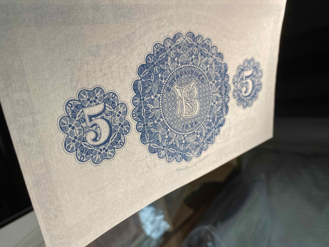 【收藏联盟】第159期拍卖——缤纷夏日（共60拍） 北爱尔兰 1943年 5镑 品相如图