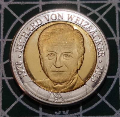 燕姐换藏第三十三拍 德国总统理查德冯魏茨泽克2欧元样币