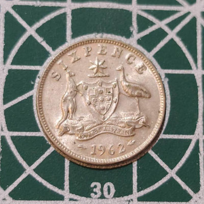 燕姐换藏第三十三拍 1962年澳大利亚六便士小银币