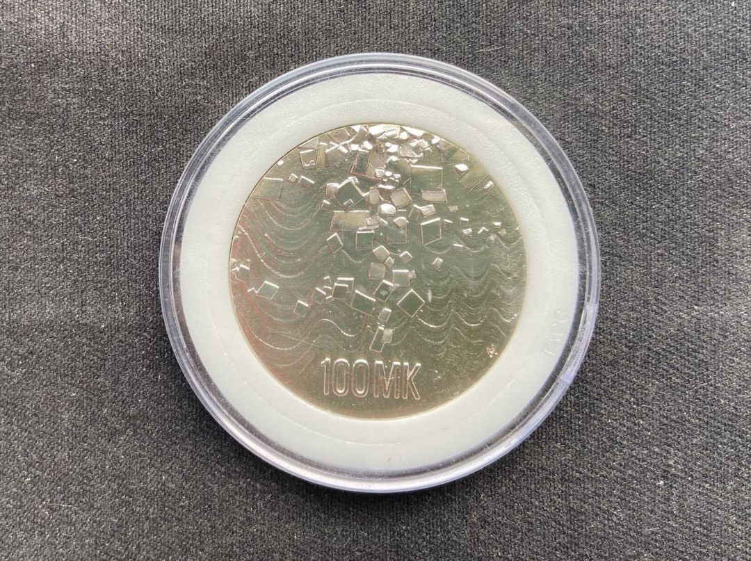 【币观天下】第118期钱币拍卖 【芬兰】芬兰1992年100马克独立75周年纪念大银币