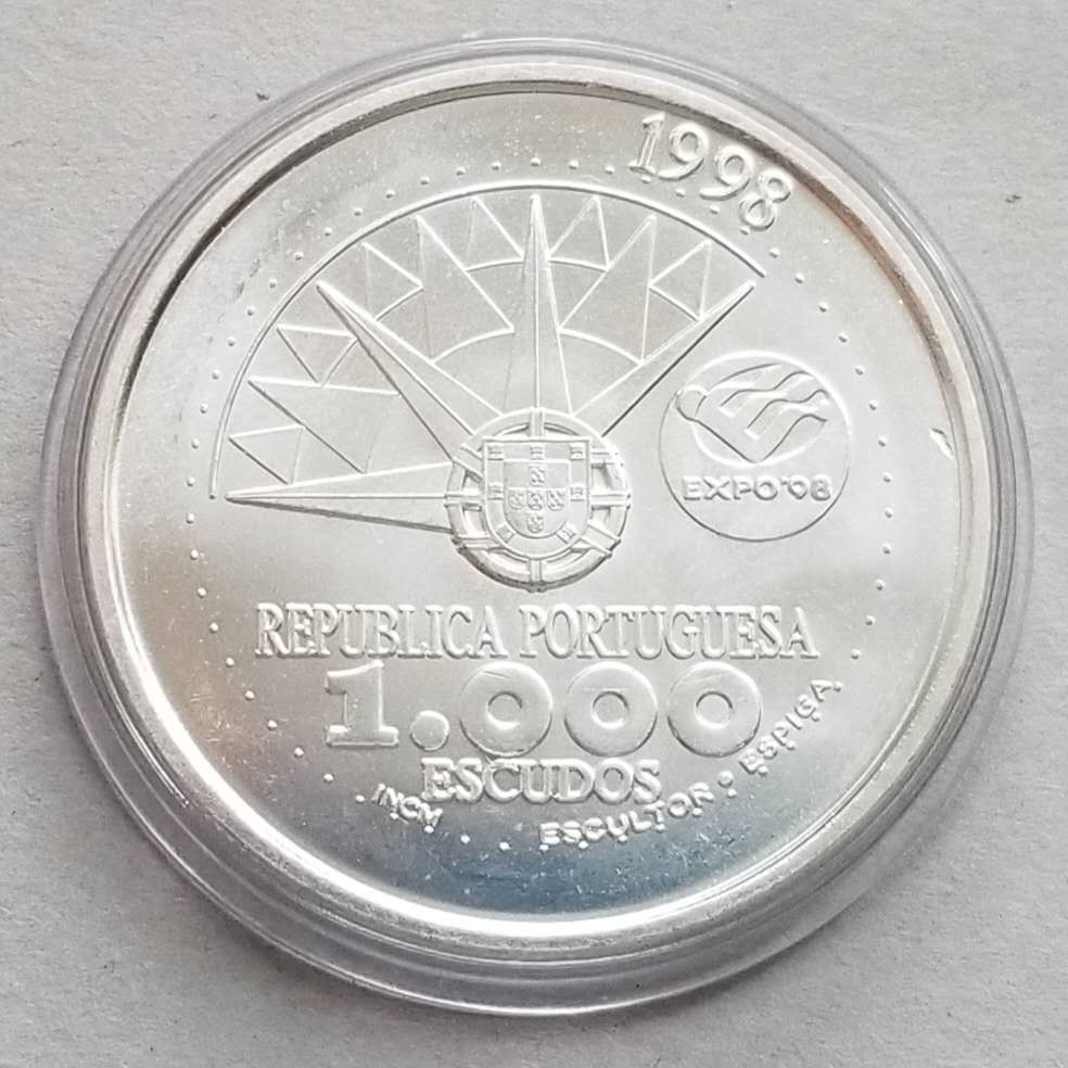 【币观天下】第118期钱币拍卖 克劳斯获奖币葡萄牙1998年世界博览会1000埃斯库多大银币