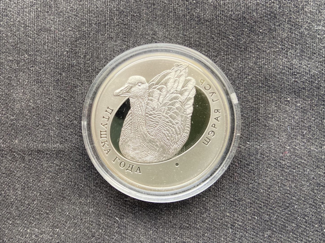 【币观天下】第118期钱币拍卖 【白俄罗斯】白俄罗斯 2009年发行鸟系列之灰雁精致纪念镍币