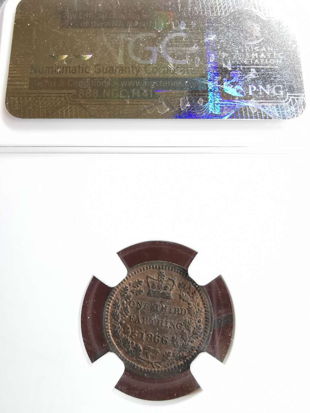 凡希社世界钱币微拍第一百三十期 1866小维1/3法新NGC-MS62流通马耳他