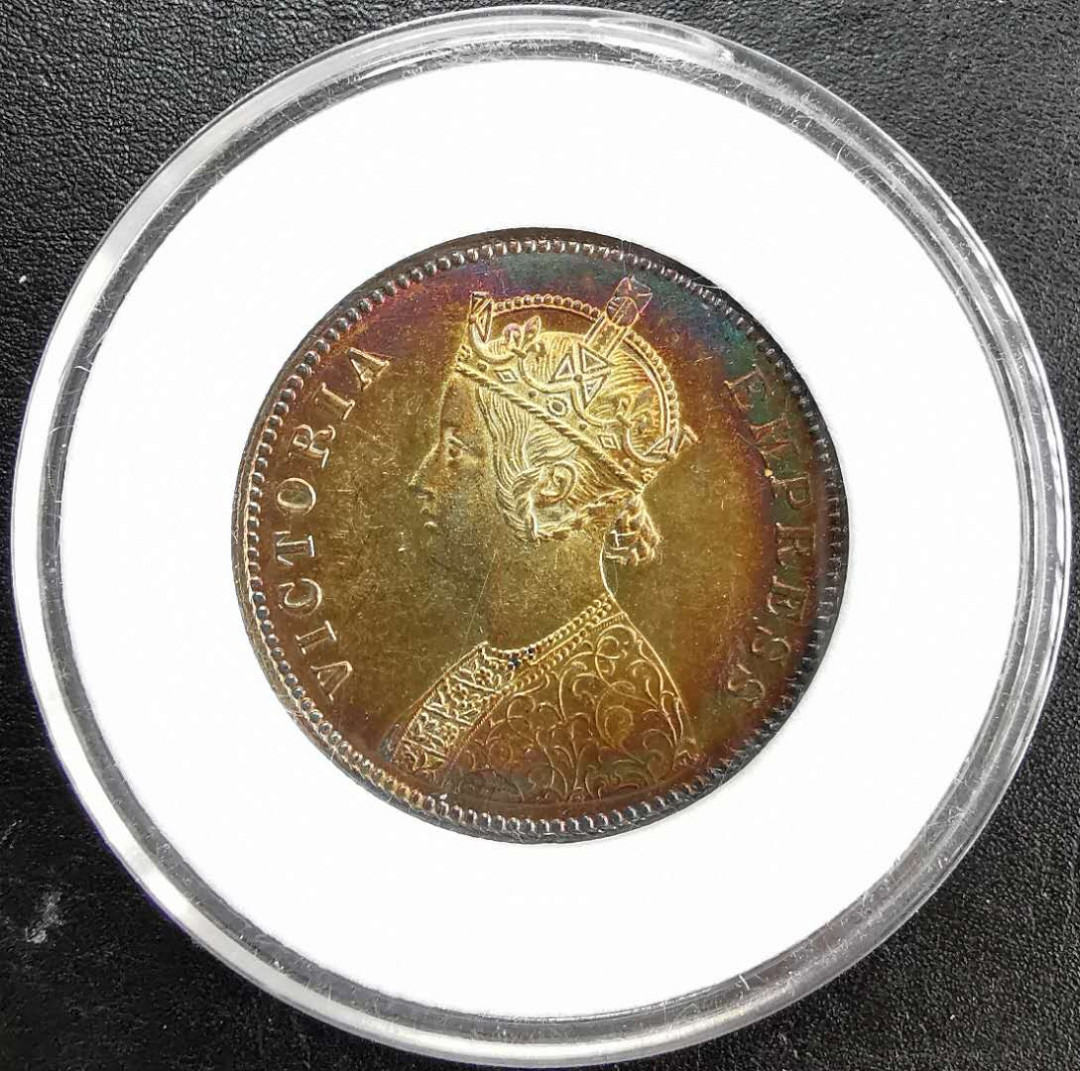 凡希社世界钱币微拍第一百三十期 1885英属印度小维卢比五彩UNC