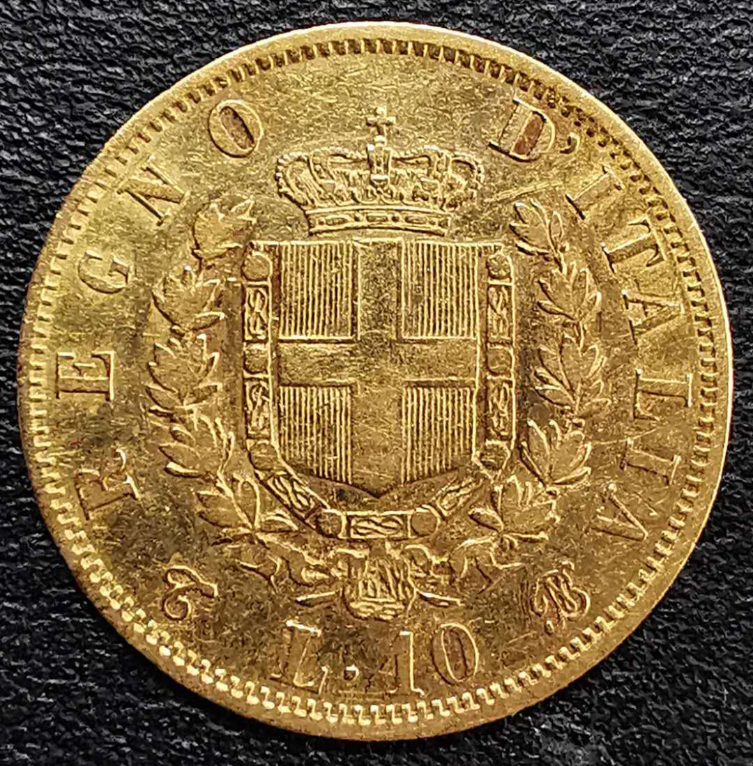 凡希社世界钱币微拍第一百三十期 1863意大利10里拉金币AU