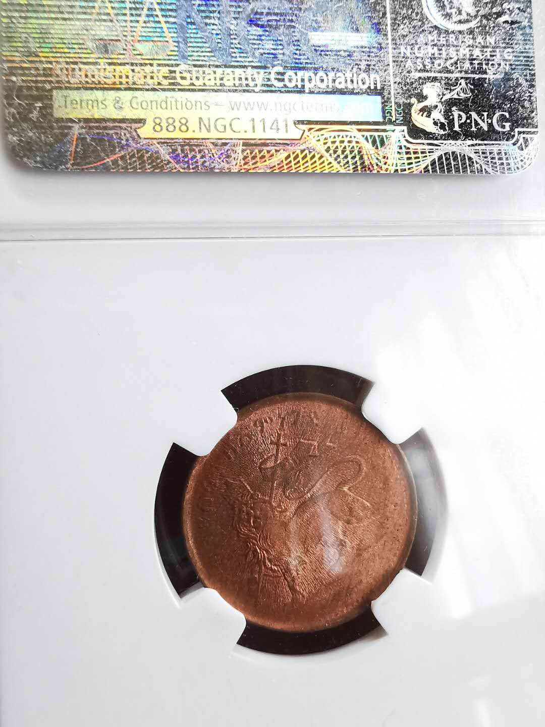 凡希社世界钱币微拍第一百三十期 EE1889埃塞俄比亚1/32B铜币NGC-MS63