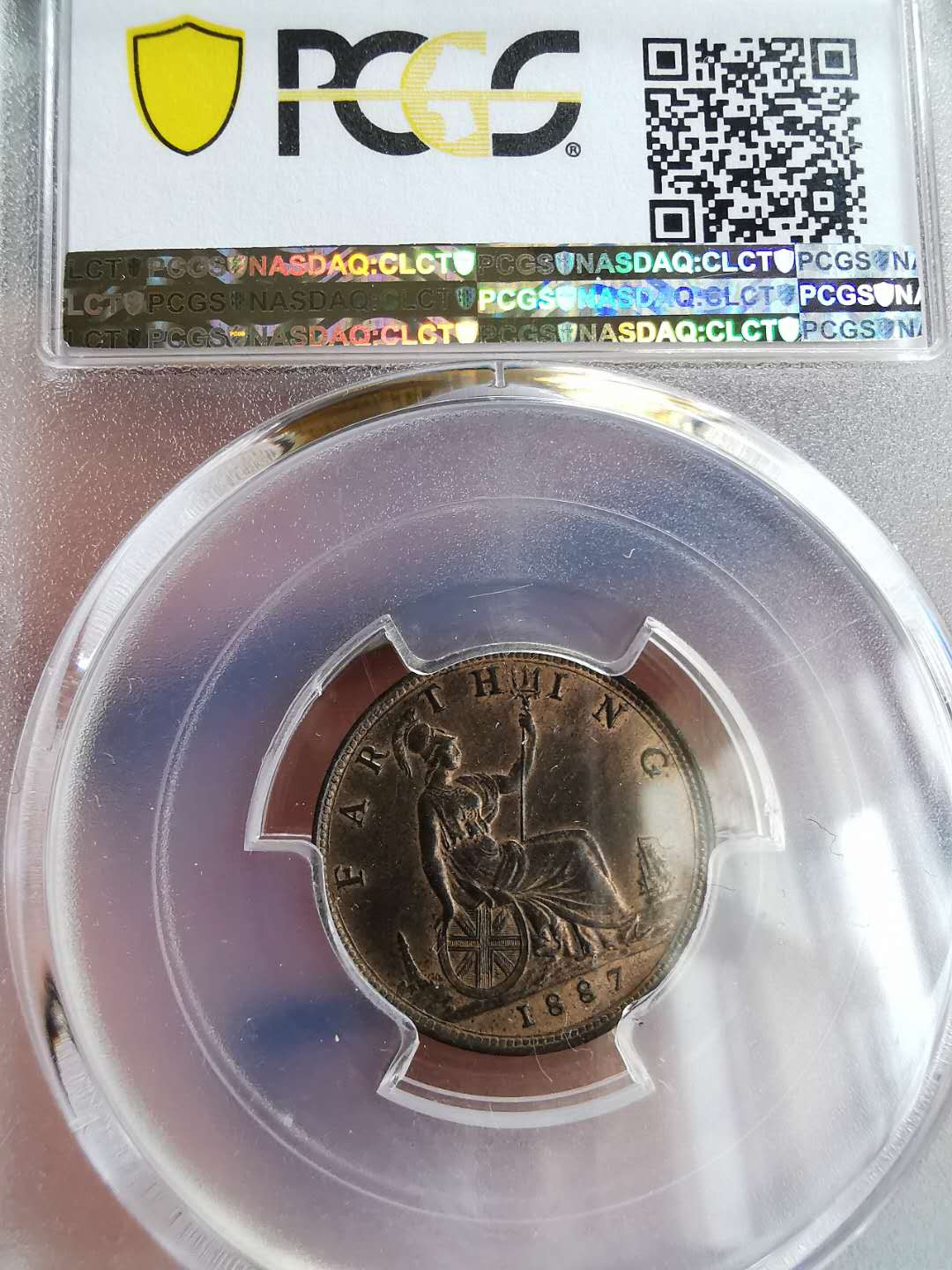 凡希社世界钱币微拍第一百三十期 1887英国小维1/4便士PCGS-MS63
