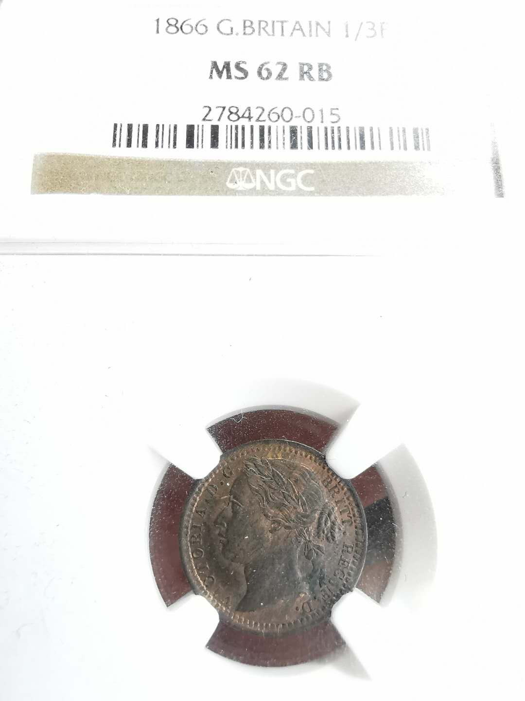凡希社世界钱币微拍第一百三十期 1866小维1/3法新NGC-MS62流通马耳他