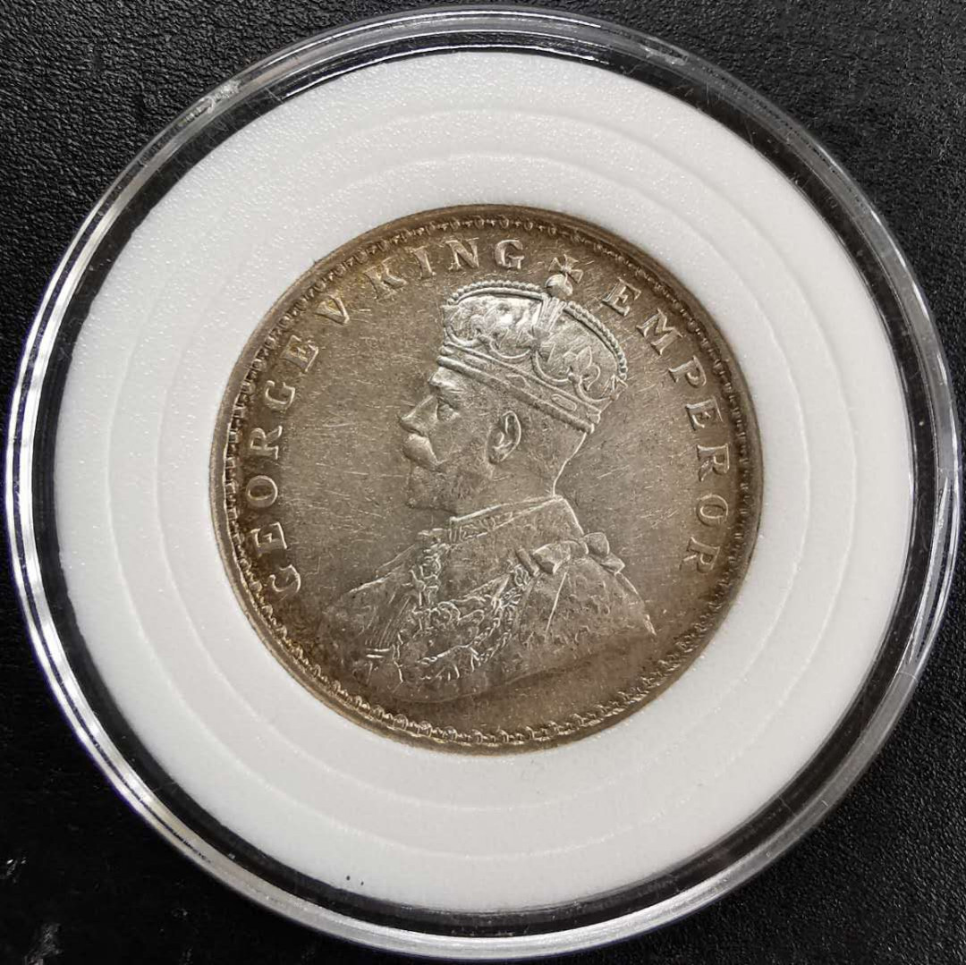 凡希社世界钱币微拍第一百三十期 1911英属印度乔五猪卢比极美品