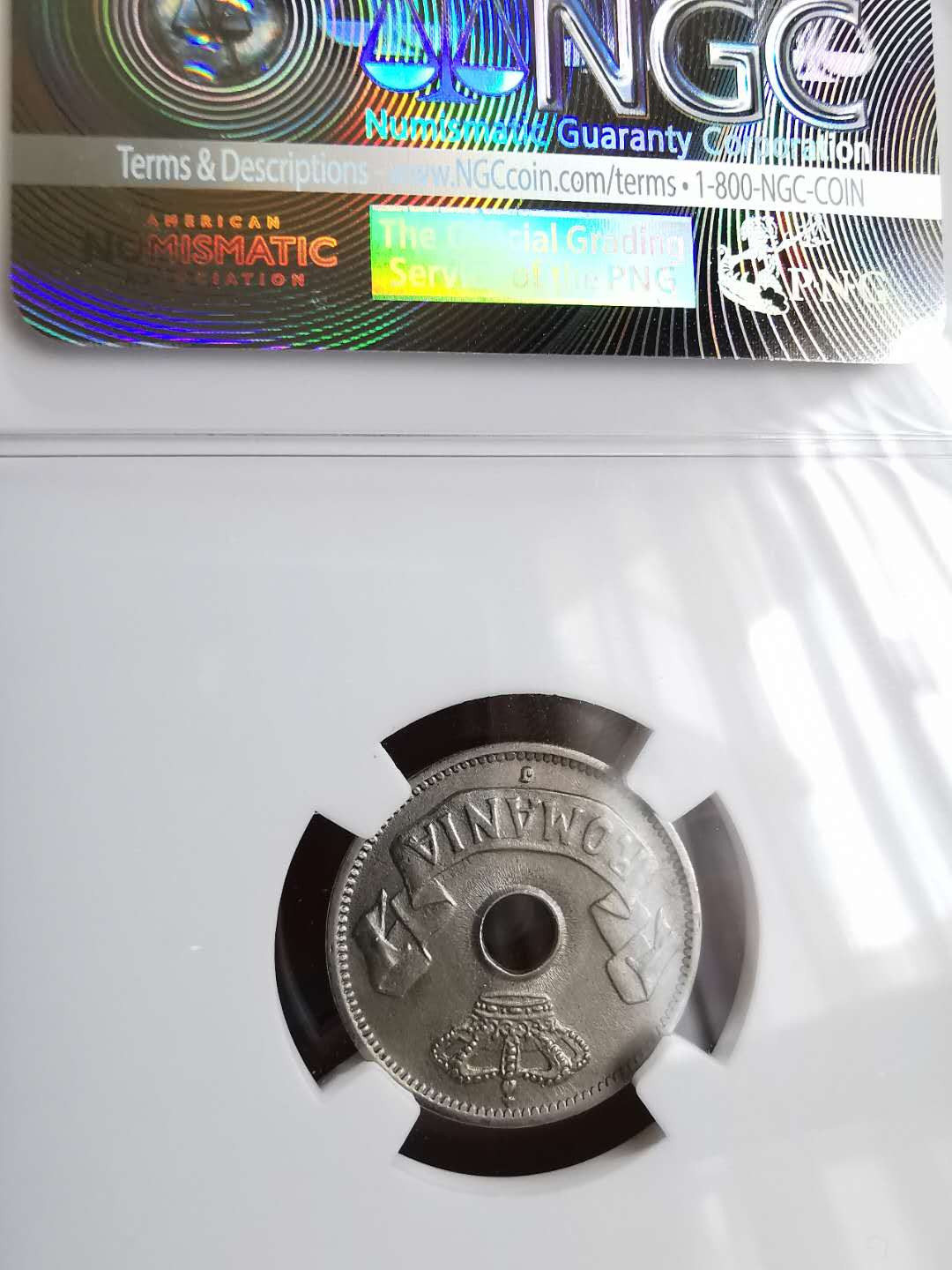 凡希社世界钱币微拍第一百三十期 1906J罗马尼亚5BANI镍NGC-MS64