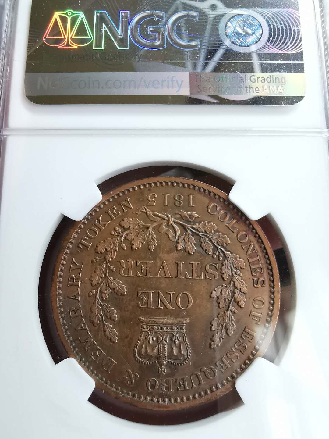 凡希社世界钱币微拍第一百三十期 稀！1813艾斯奎波与德麦拉雷stiver大铜精铸NGC-PROOF DETAIL