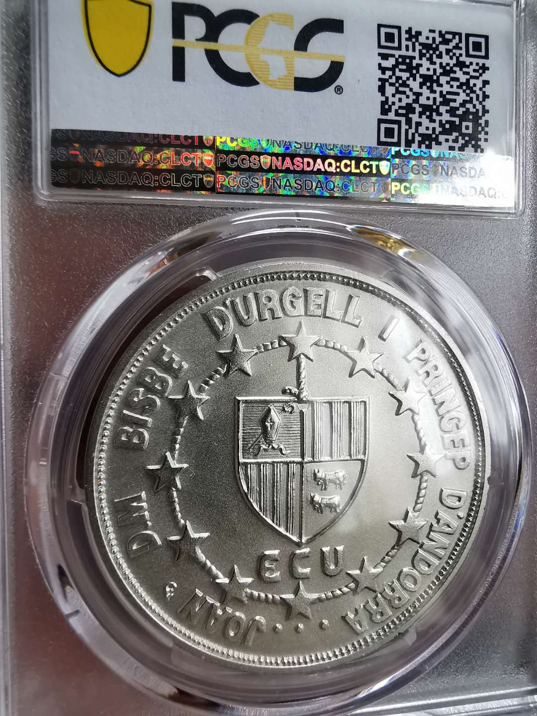 凡希社世界钱币微拍第一百三十期 1991安道尔欧洲关税同盟20D金银双色PCGS-PF68