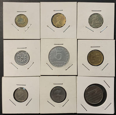 紫瑗钱币——微拍第98期 - 外国钱币一组9枚 NO.2