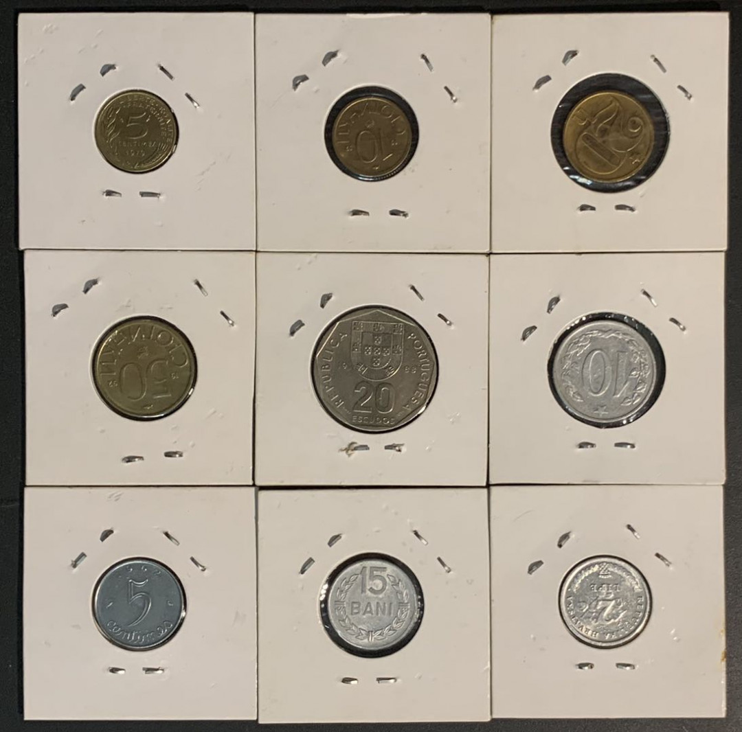 紫瑗钱币——微拍第98期 外国钱币一组9枚 NO.1